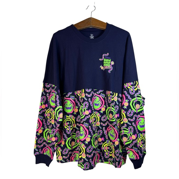 Disney Parks Oogie Boogie Bash 2025 Spirit Jersey Neon Multicolor Size XXL NWT - Picture 1 of 9